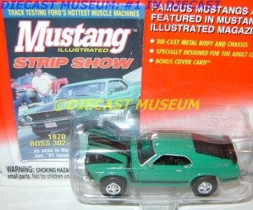 1970 70 FORD MUSTANG BOSS 302 ILLUSTRATED DIECAST RARE  