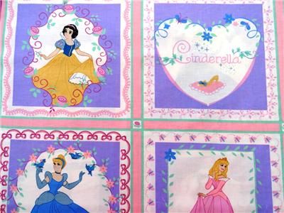   Fabric 35 Belle Cinderella Aurora Snow White Cartoon Movie  