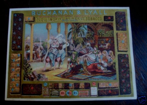victorian trade card Buchanan Lyall tobacco  