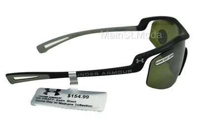   Under Armour Sunglasses Satin Black DRAFT Game Day Lens Triflection NP