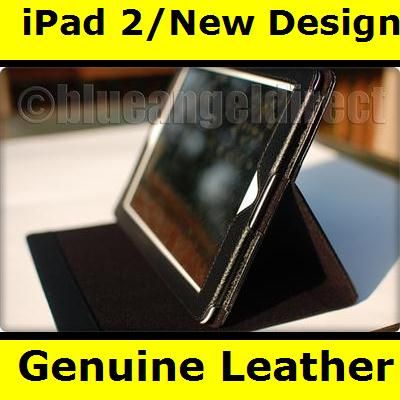NEW iPad 2 Smart Cover Genuine Leather Case w/ Stand NB  
