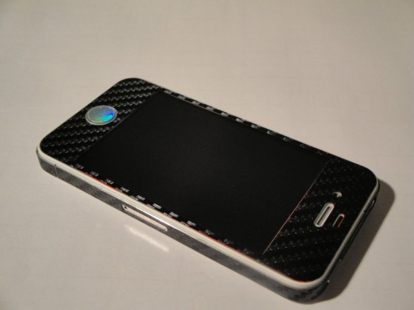iPhone 4 3M 3D Black Carbon Fibre Skin sticker  