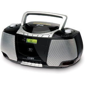 Coby MPCD450 Portable Boombox /CD Player AM/FM Cassette Player 