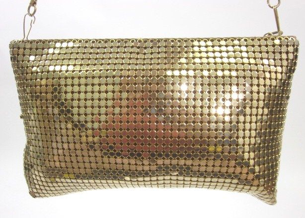 LYRELLA Gold Chain Mail Shoulder Clutch Small Handbag  