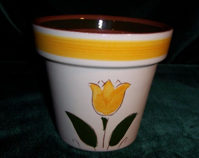 Stangl   New Tulip   Yellow Flower Pot  