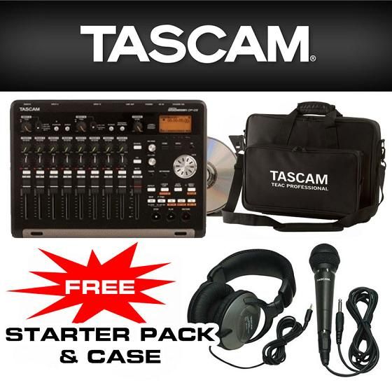 Tascam DP 03 DP03 Digital Portastudio with Free Headphone, Mic & Case 