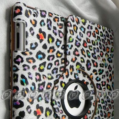 iPad 2 360° Rotating Crocodile Leather Smart Cover Case with Swivel 