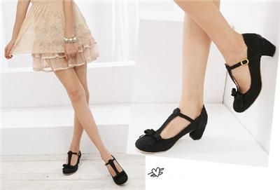   retro style women shoes elegant strappy medium chunky heel dress pumps