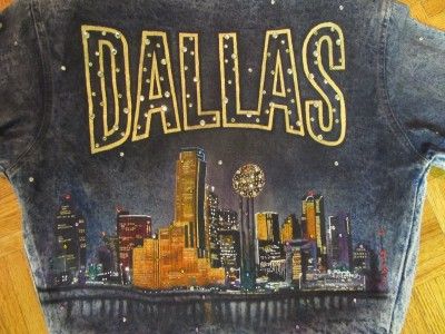 Tony Alamo Rhinestone Studded Dallas Texas Denim Jean Jacket Sz 12 14 