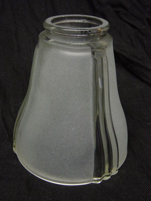 Glass Light/Lamp Replacement Shade Ribbed Clear Frosted  