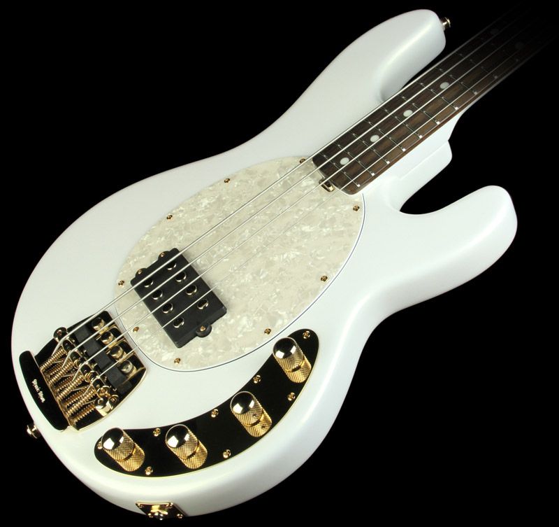   Music Man Stingray Premier Electric 4 String Bass Gilded White  